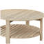 Table basse ronde en bois d'ingénierie à 1 tablette Altos Natural