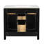Meuble-lavabo Bathroon avec lavabo en céramique, meuble-lavabo simple autoportant à 4 tiroirs, meuble-lavabo pour la maison-1811398410