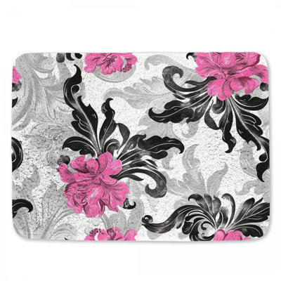 Motif de tapis de bain floral