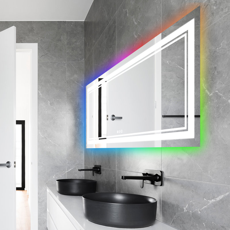 Rectangle Mirror, 60" x 28", White