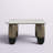 Modern Glam Marble and Metal Coffee Table, White and Gold , Square - 30" x 30" x 16"