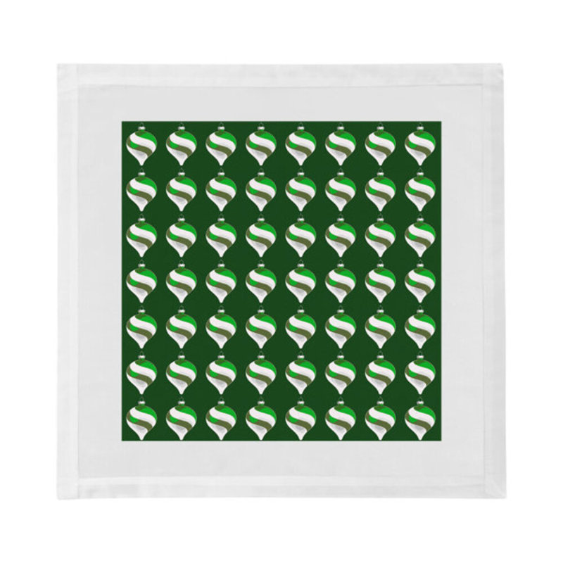 Cotton Blend Square Napkins, Green