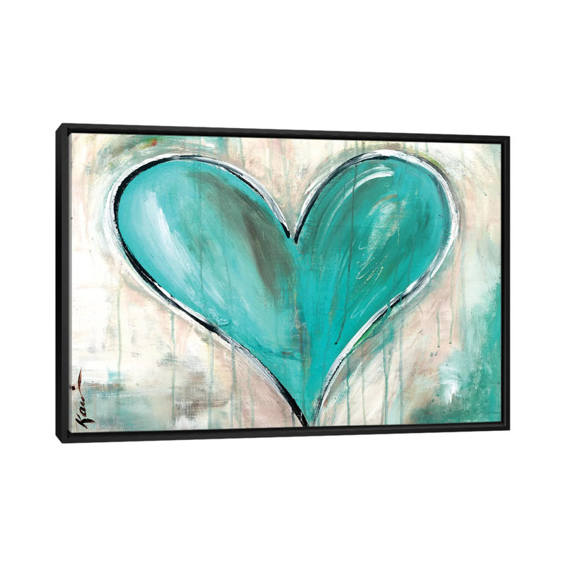 «Tell Me When» par Kami Lerner, impression sur toile tendue, H 18 po x l 26 po x P 1,5 po, Toile avec cadre noir