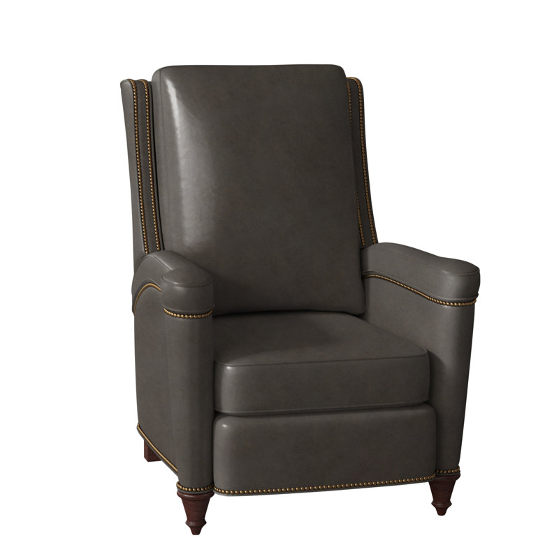 Mayes Recliner, Mahogany, Corinthian Cherry Genuine Leather, French Natural