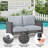 Zosia Weatherproof Rattan 4-Seater Outdoor Sofa Set