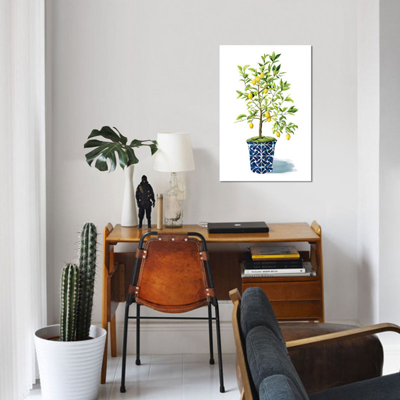 «Fruit Tree II», impression sur toile, H 26 po x l 18 po x P 1,5 po, Toile avec cadre noir, Pas de tapis