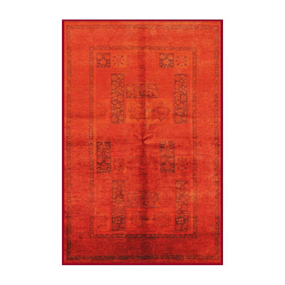 Tapis oriental orange