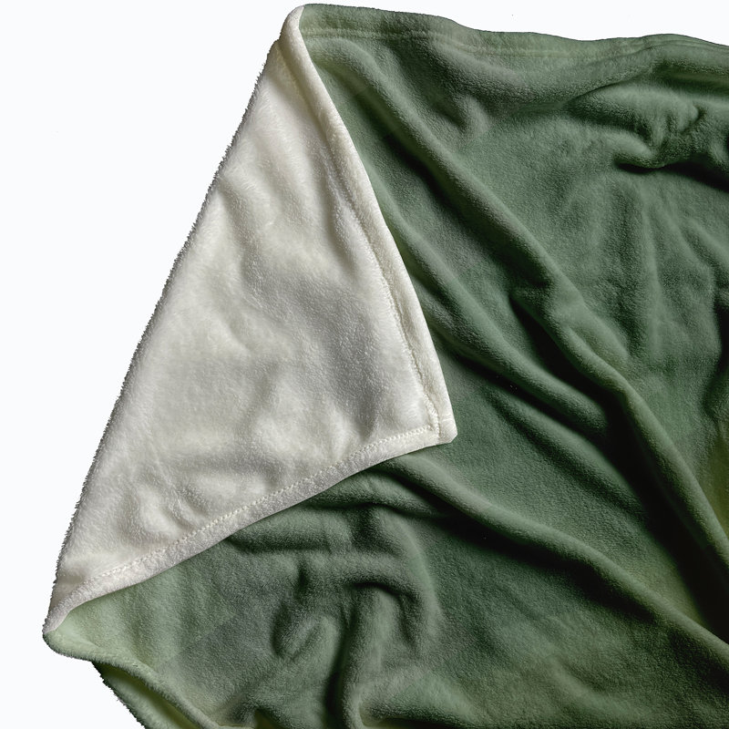 Depth Perception Throw Blanket, 60" L x 50" W, Herb Green (Green)