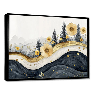 Golden Wildflowers Crystal River Landscape III - Wildflowers Wall Art