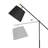 Latefah 70.86'' Black Arched/Arc Floor Lamp