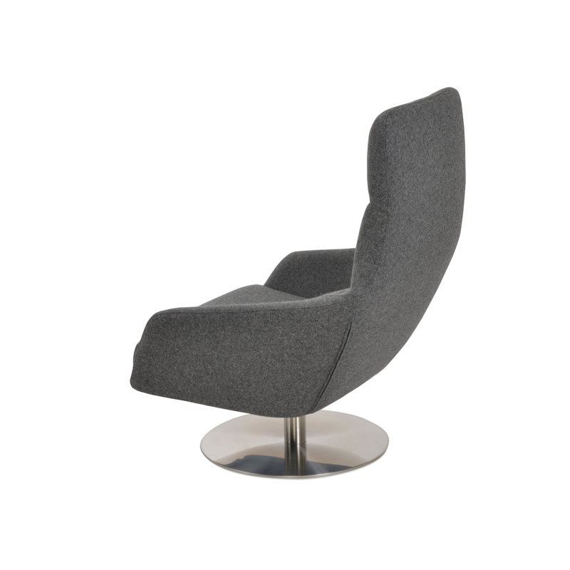 Fauteuil BRC, Laine gris foncé