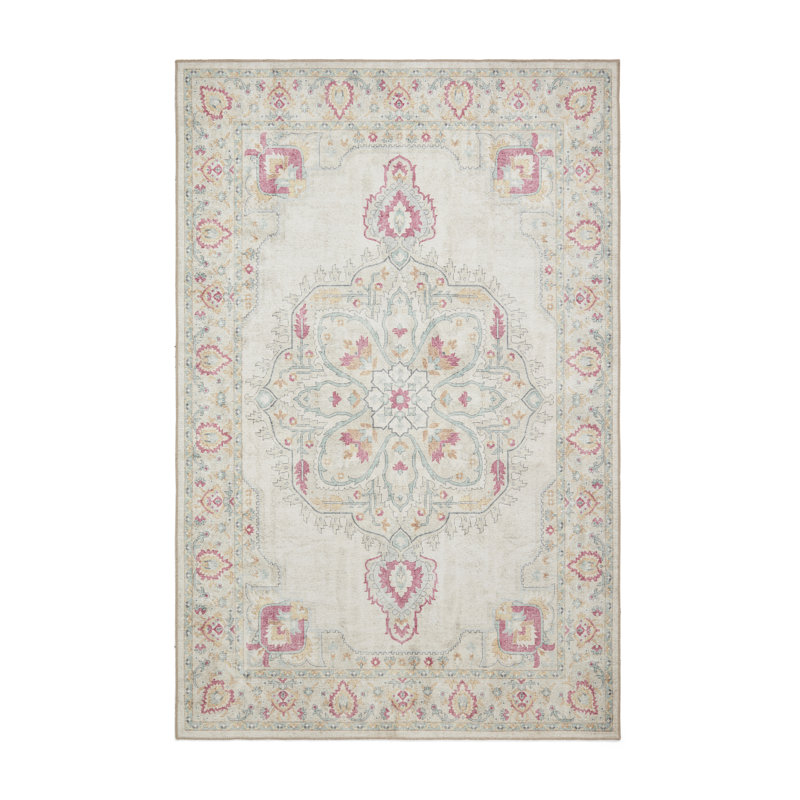 Vintage Look Digitally Printed Area Rug, Runner 61 x 230 cm