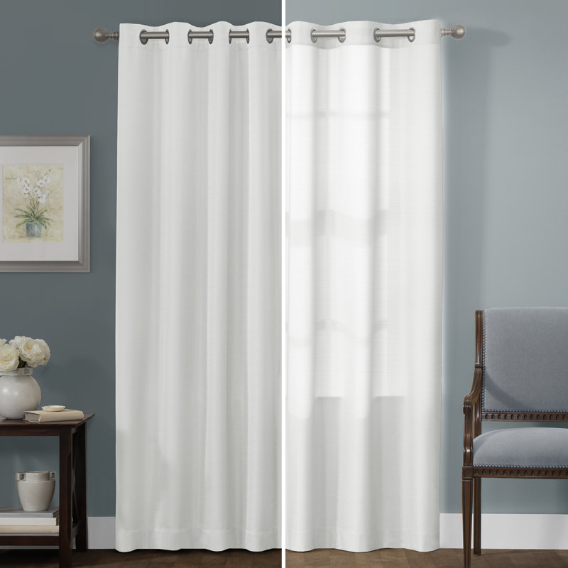 Gupton Blackout Curtain Single Panel, Linen