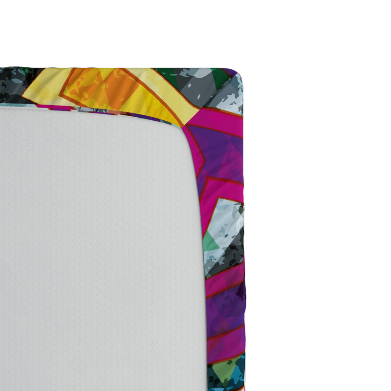 Microfiber Geometric Fitted Sheet, Full Fitted Sheet