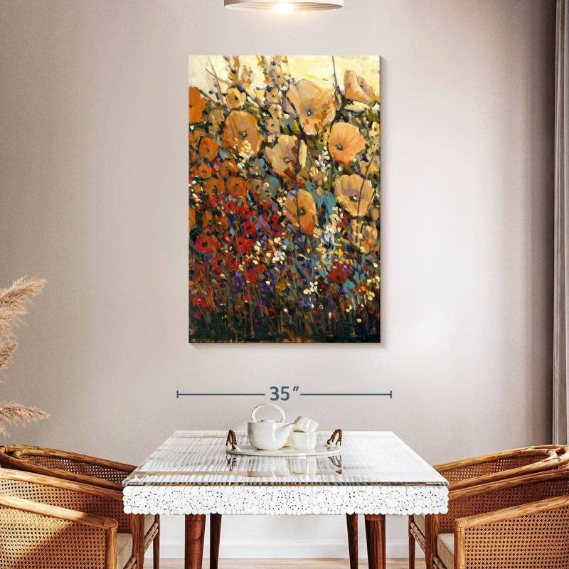 Harnek, fleurs vives et audacieuses I, H 48 po x l 32 po