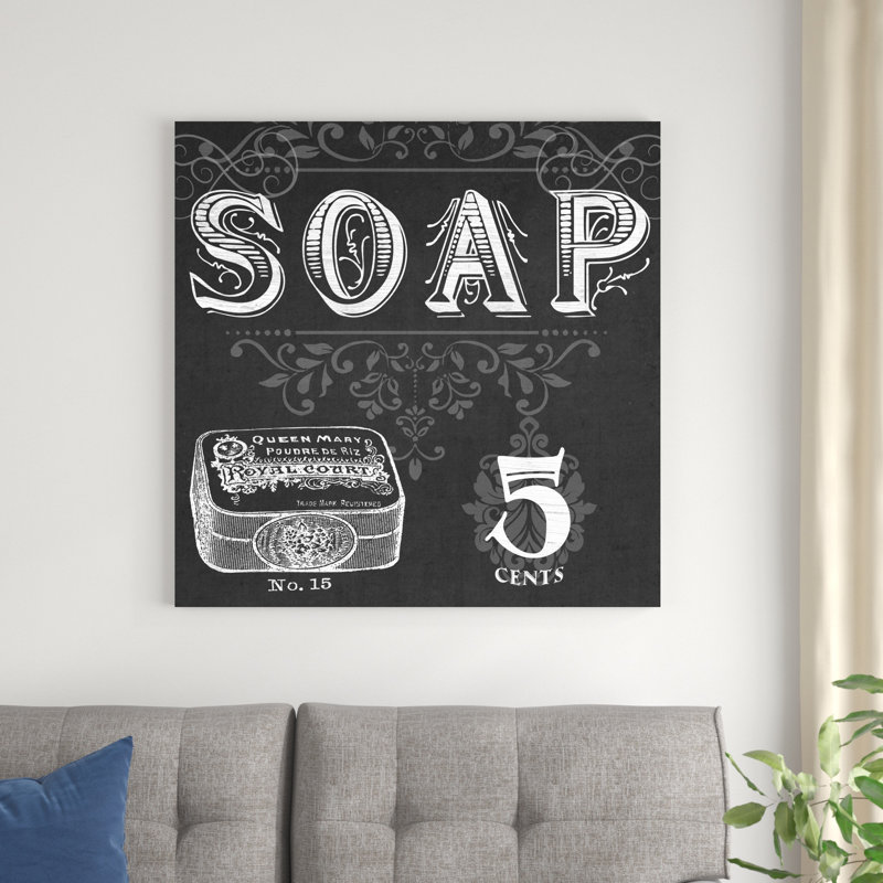 Tableau noir «Bath Signs», H 36 po x l 36 po x P 1,25 po