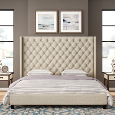 Londono Upholstered Wingback Bed