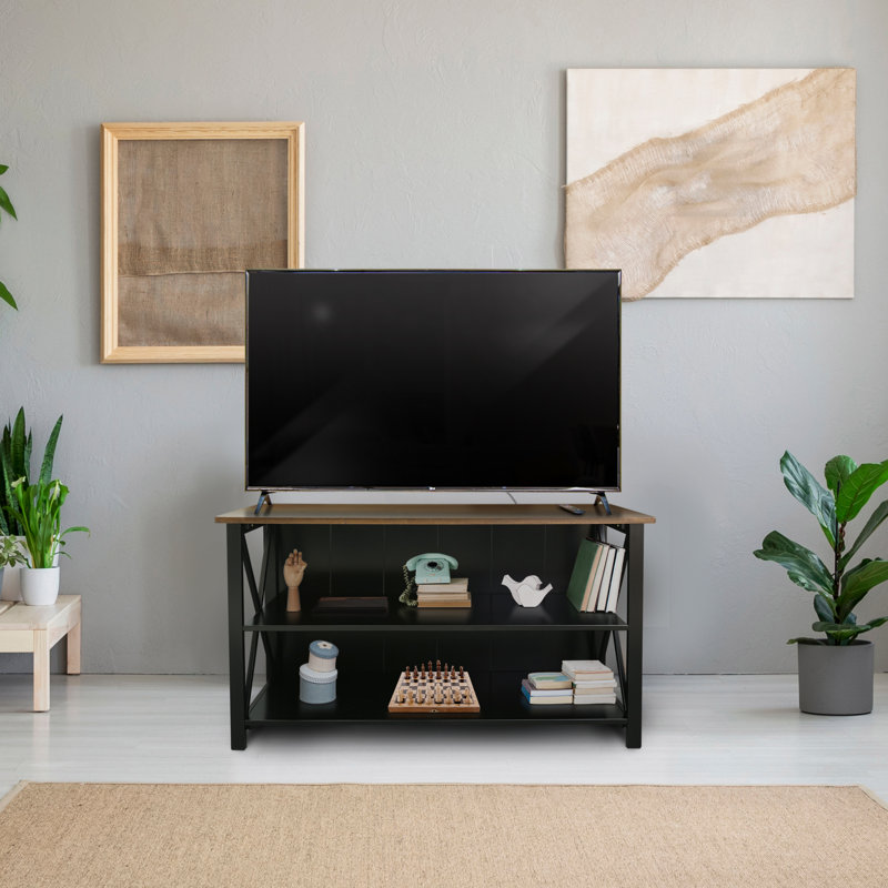 Meuble télé en bois massif pour téléviseur de 60 po ou moins Elowen