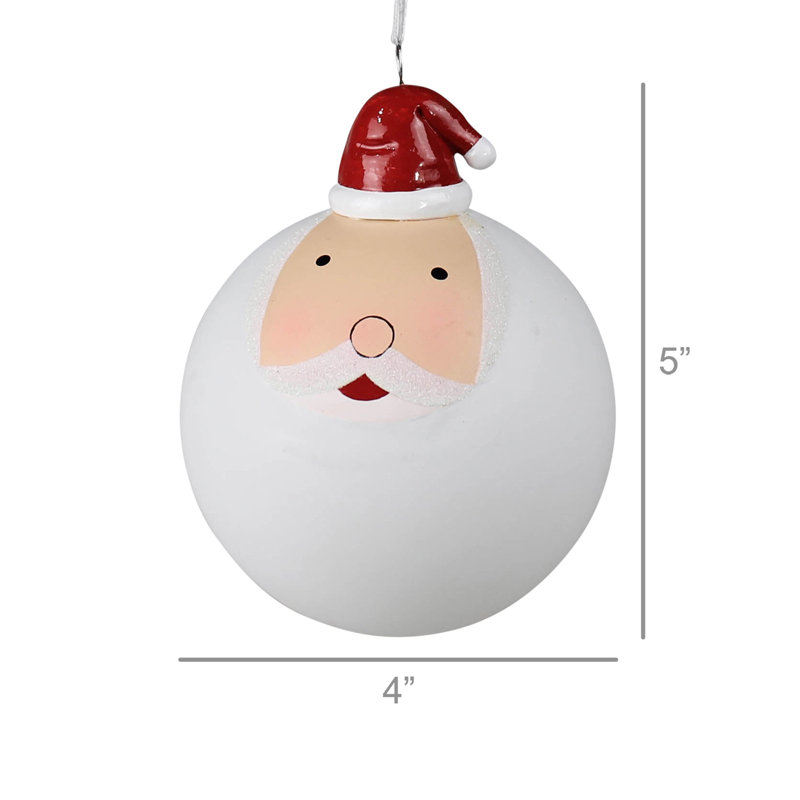 Ornement boule de Noël tête de père Noël