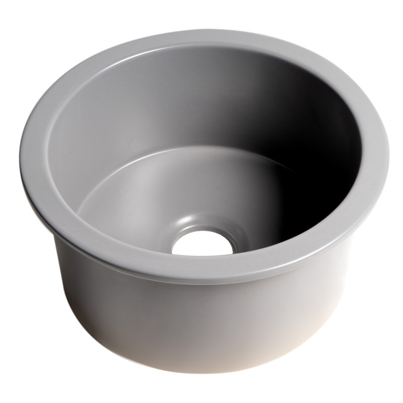 18.5'' L Single Bowl Fireclay Kitchen Sink, Gray Matte