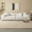 Canapé modulaire en velours blanc-1157766246