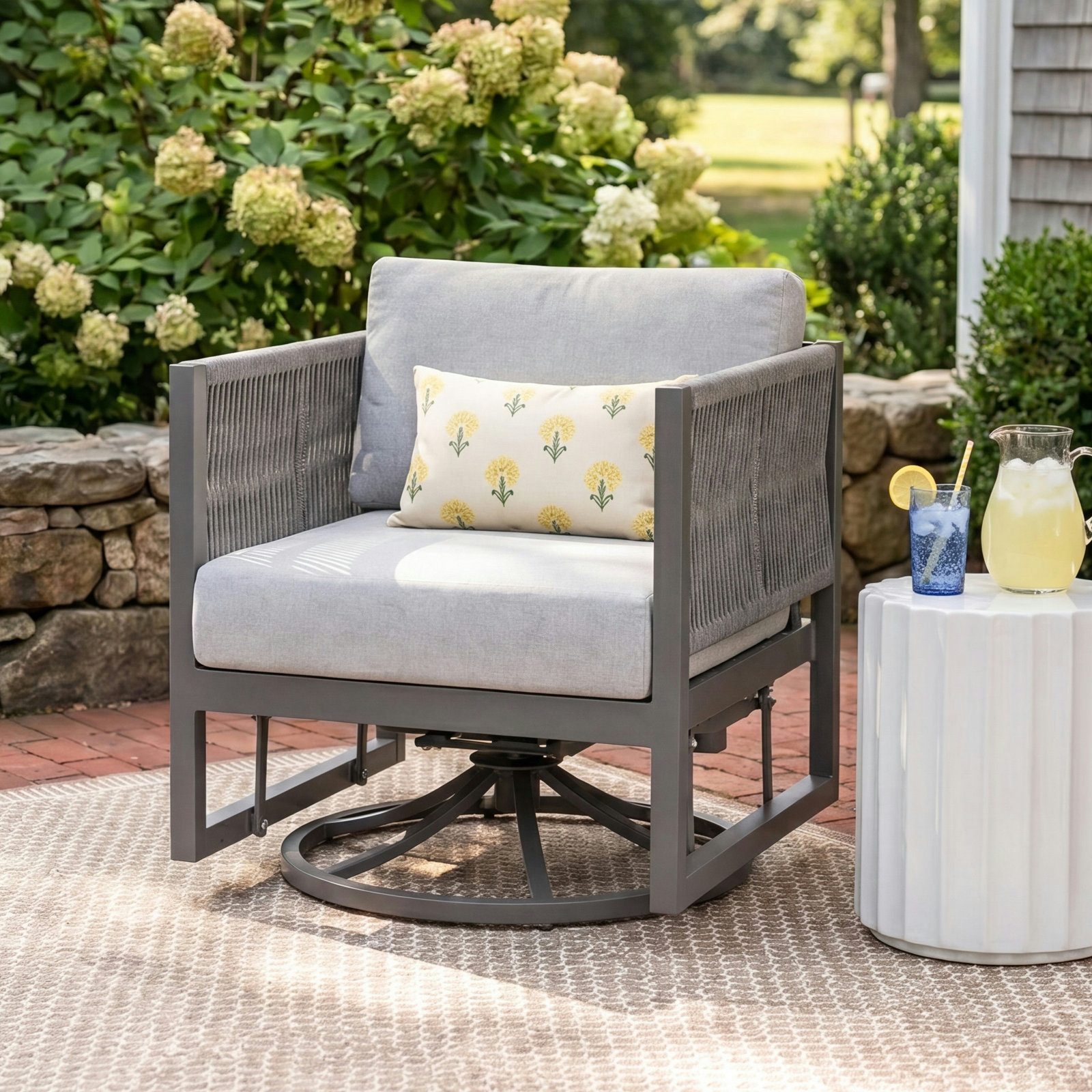 Outdoor Glider with Sunbrella® Cushions