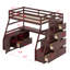 Lit mezzanine avec tiroirs, tablettes et bureau-533207080