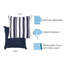 Coussin lombaire à rayures Vision II Marina