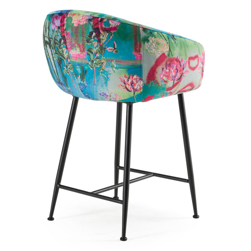 Osbourn Upholstered Counter Stool with Metal Frame