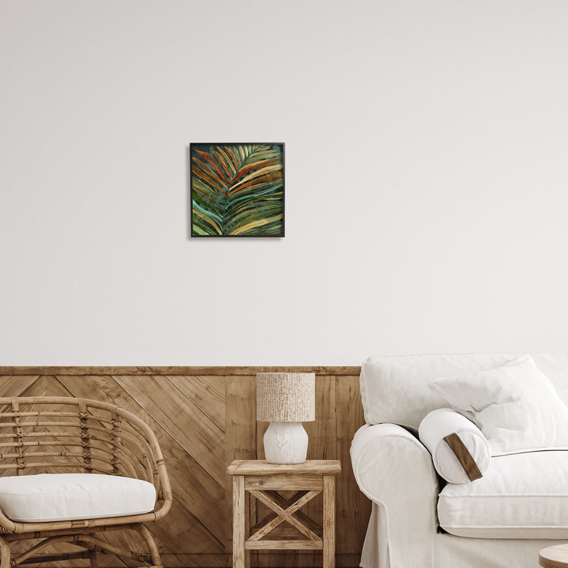 Feuille botanique discrète par Carol Robinson, Giclée encadrée noir minuit, H 12 po x l 12 po x P 1,5 po