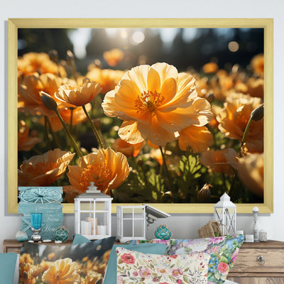 " Yellow Buttercups Field Sunrise I "