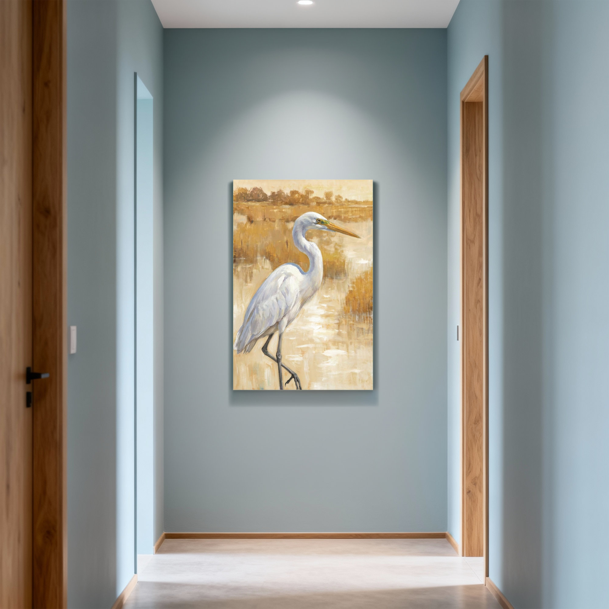 Winston Porter Animals White Heron Standing In Shallow Water - Wayfair ...