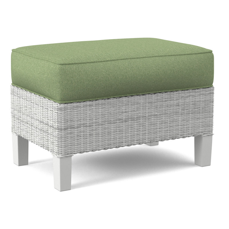 Gibraltar Ottoman, Frost White, White Performance Fabric; 0851-94
