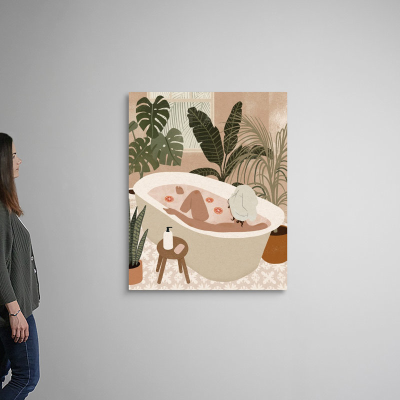 Home Spa II par Victoria Barnes - reproduction d'art, H 45 po x l 36 po x P 1,25 po, Toile tendue