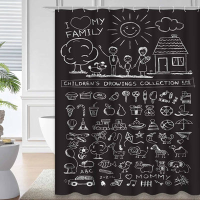 Rideau de douche Happy Family