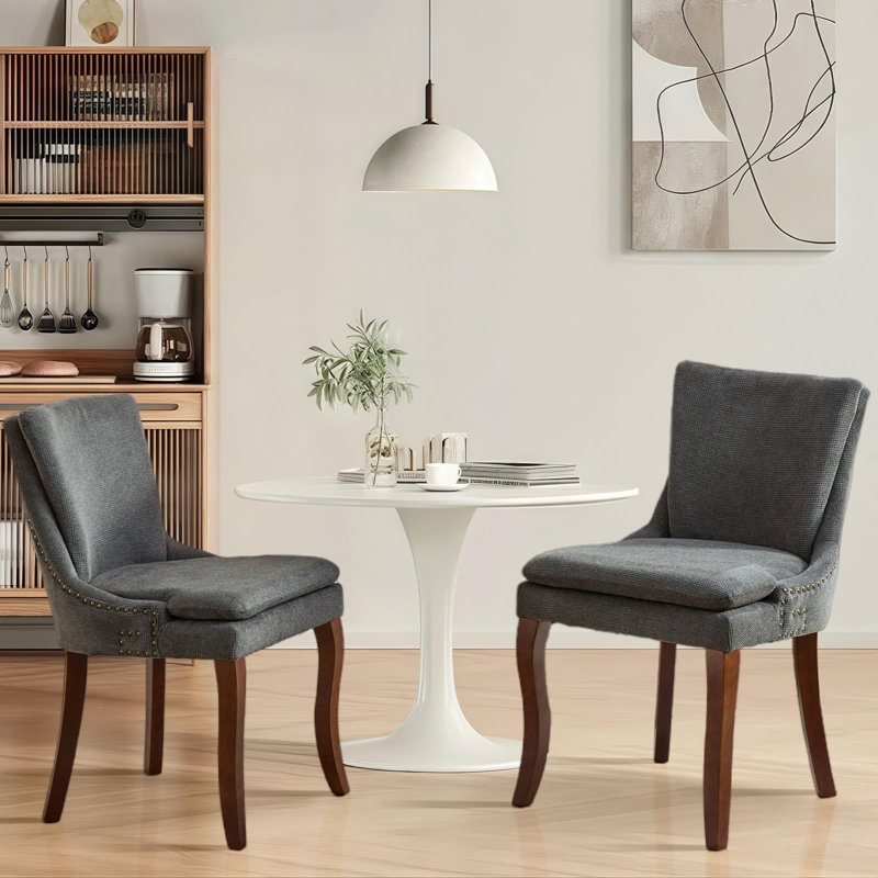 Ensemble de chaises de salle à manger Chenille, Gris