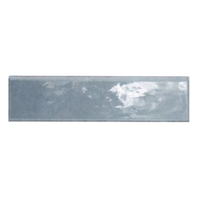 Renzo Denim 3 in. x 12 in. Glossy Ceramic Bullnose Tile Trim