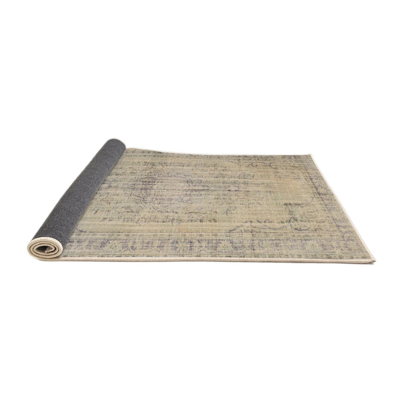 Tapis contemporain gris clair / brun, Rectangle 7 pi x 9 pi