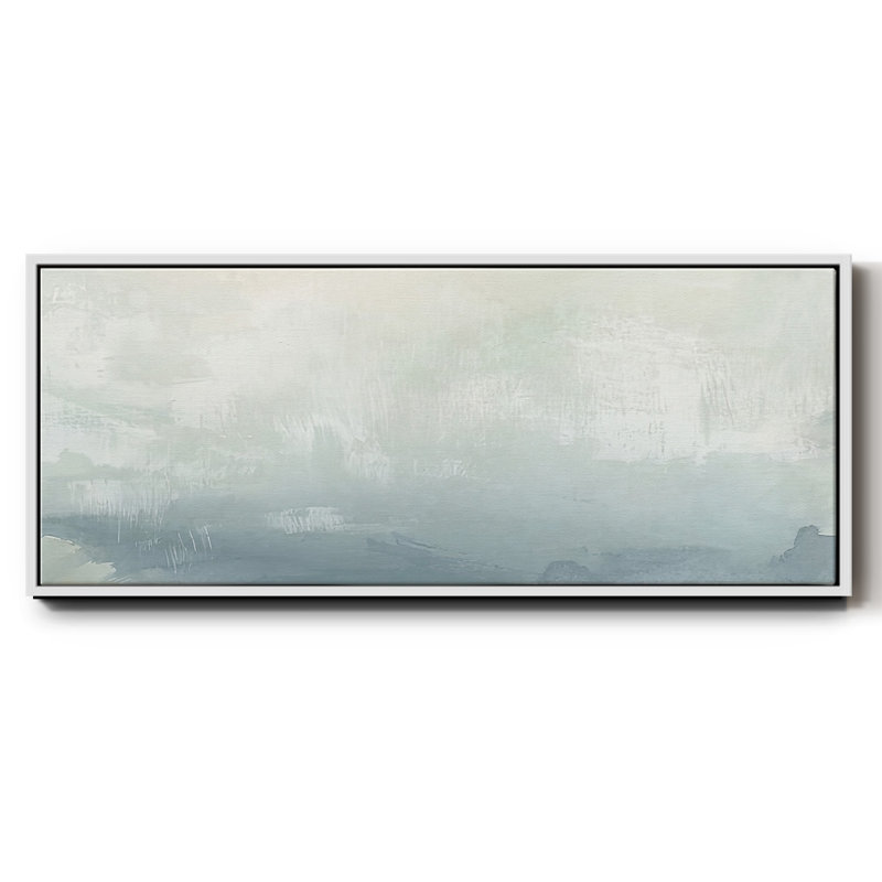 Tone Scape I - toile encadrée, H 20 po x l 50 po x P 1,5 po, Blanc