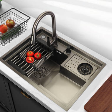 SR-PS-6020-16: 60 Inch Professional Prep Station Small Radius Undermount  Stainless Kitchen Sink