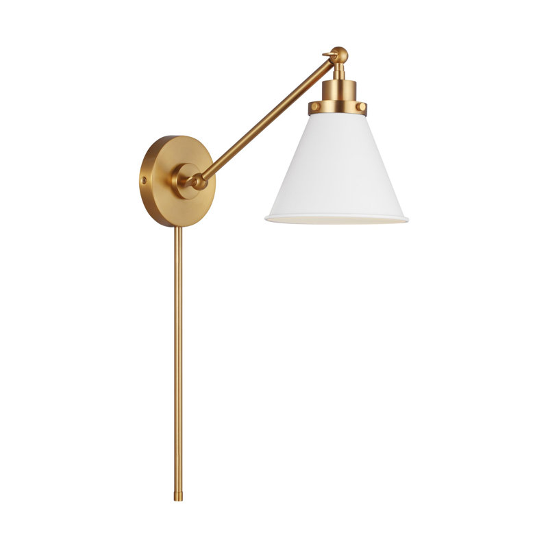 Wellfleet 1 - Light Swing Arm, Gold, White