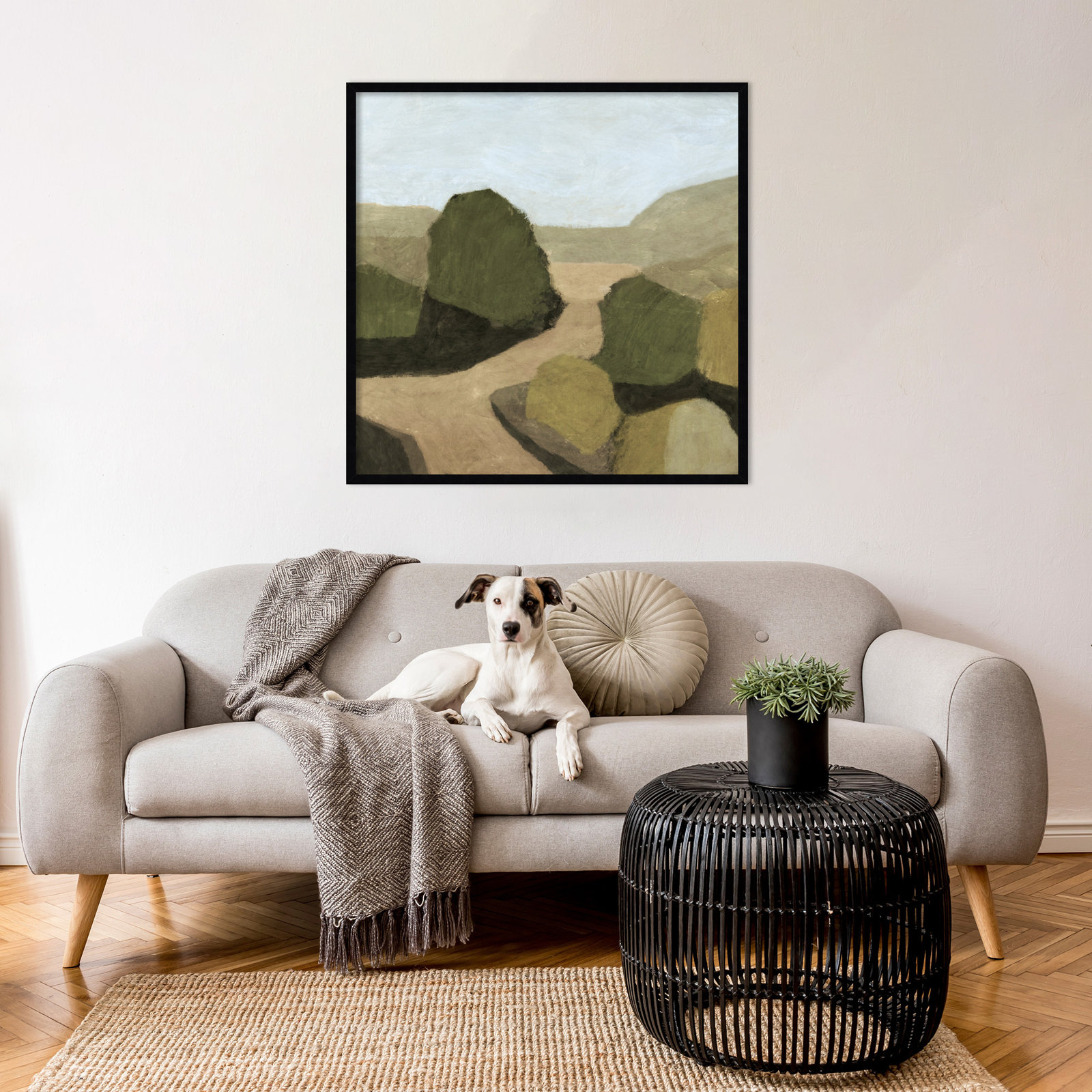 Paysage 1 Print by Dan Hobday, 33" H x 33" W, Black