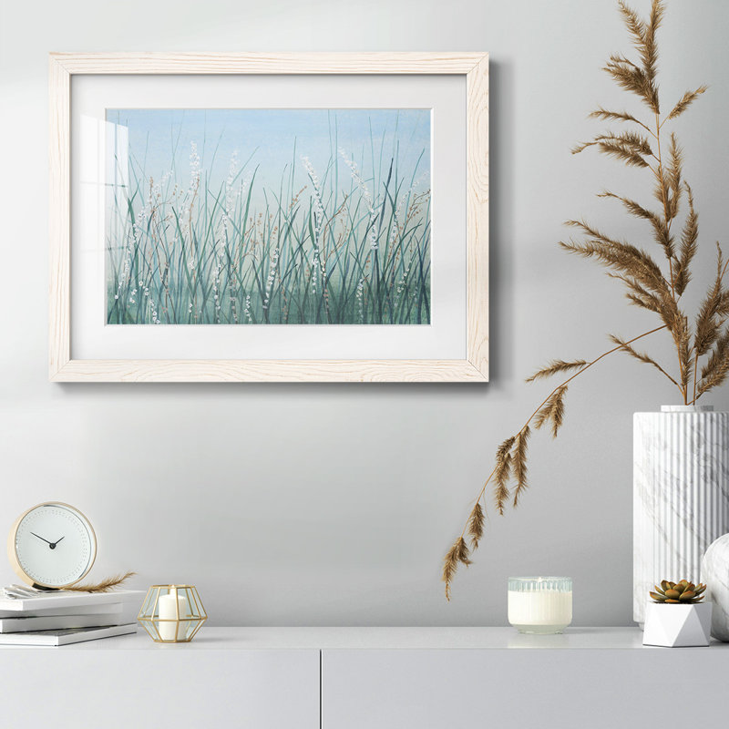 Tall Grass II, reproduction d'art encadrée, H 22 po x l 32 po x P 1,5 po, Blanc