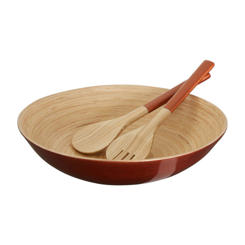 Annaliese Salad Servers, Rose Gold