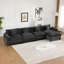 Accoudoir plus large, canapé modulaire moderne, pour le salon, la chambre à coucher et un appartement, coussin de siège rembourré à double couche confortable, tissu chenille respirant-1315645181