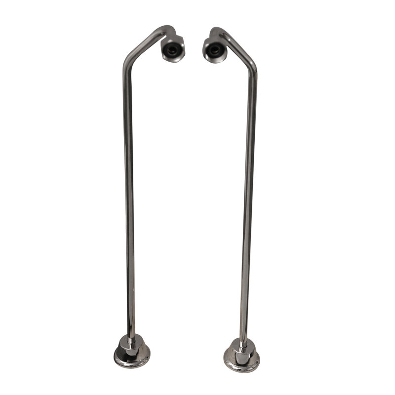 1/2 " x 24 " Double Offset Brass Bath Supply, Polished Chrome