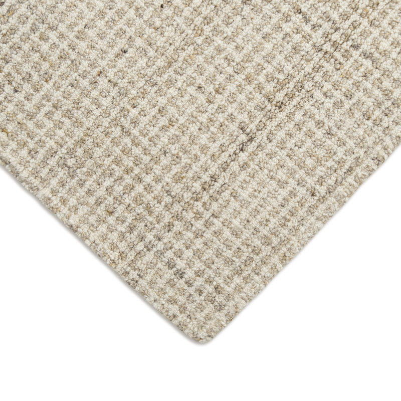 Tapis en laine touffeté à la main Askino, Gruau, Rectangle 7 pi 9 po x 9 pi 9 po