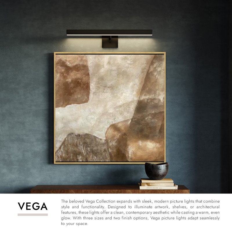 Vega 22-in Black dimmable LED Picture Light, 22.88, Matte Black