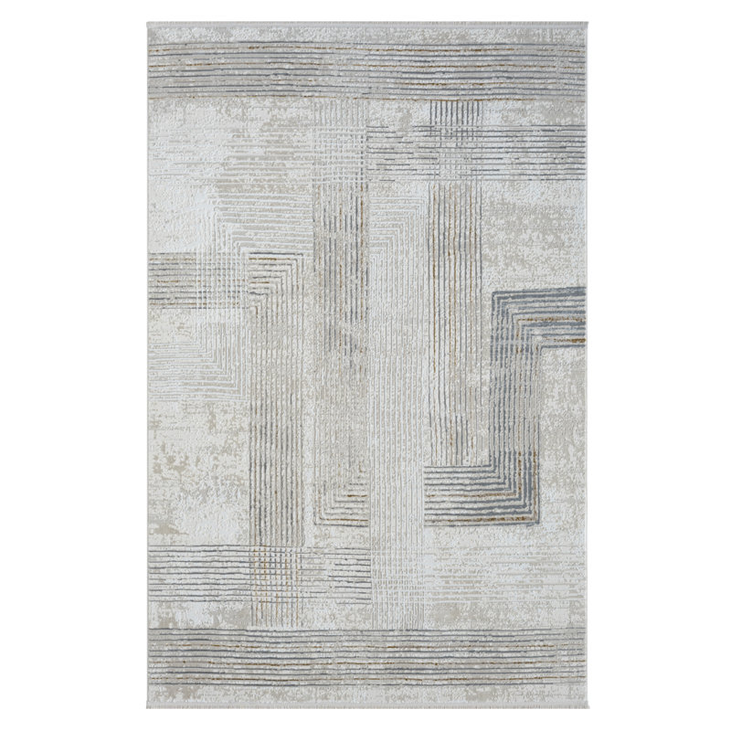 Willow cream Rug, Rectangle 80cm x 150cm