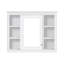 Armoire murale avec miroir de salle de bain 35 po x 27,5 po, construction, armoire fonctionnelle avec miroir, cadre, utilisation polyvalente